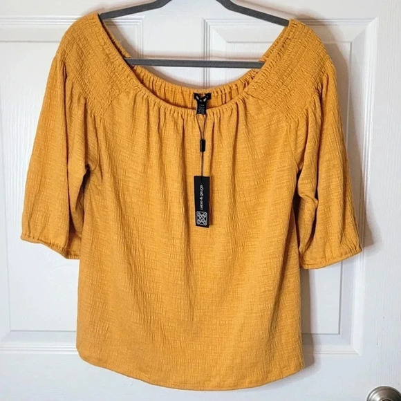 CABLE & GAUGE Scoop Neck Top (New) - Picture 1 of 7